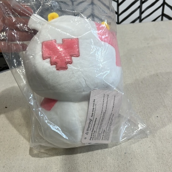 NWT Mewaii 8 Inch Mushroom Plush, Pink and White Cow Plush Pillow - Picture 5 of 7